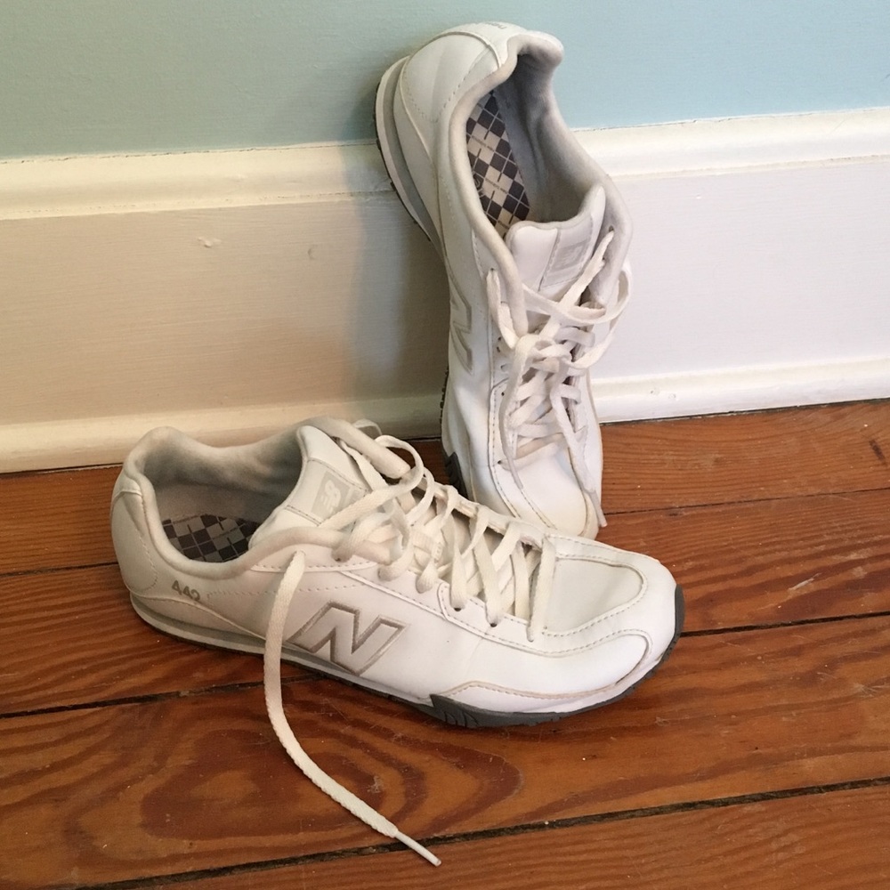 White new balance sneakers